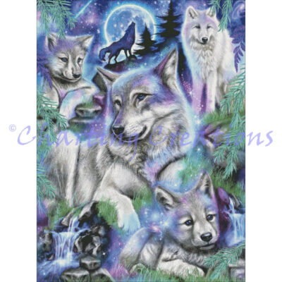 Day Dream Galaxy Wolves (Sheena Pike Art And Illustration)