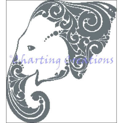 Elephant Silhouette (Charting Creations)