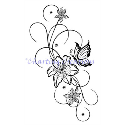 Floral Butterfly Silhouette (Charting Creations)