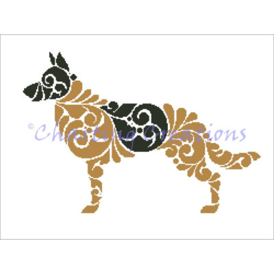 German Shepherd Silhouette 2 (Charting Creations)