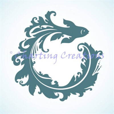 Gold Fish Swirl Silhouette (Charting Creations)