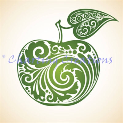 Green Apple Silhouette (Charting Creations)