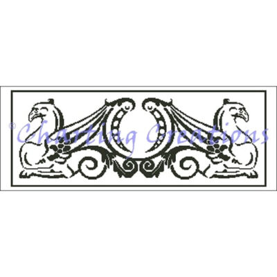 Griffin Pair Silhouette (Charting Creations)