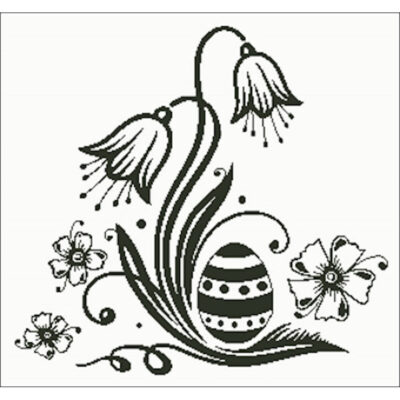 Hidden In The Flowers Silhouette (Charting Creations)