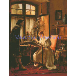 Lady Seated At Her Needlework (Charting Creations)