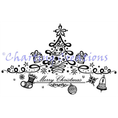 Merry Christmas Tree Silhouette (Charting Creations)