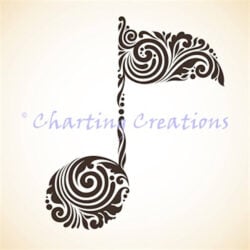 Music Note Silhouette (Charting Creations)