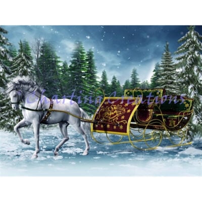 One Horse Open Sleigh (Charting Creations)
