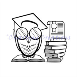 Owl Graduation Silhouette (Charting Creations)
