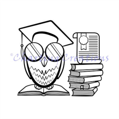 Owl Graduation Silhouette (Charting Creations)