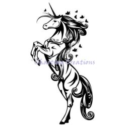 Rearing Unicorn Silhouette (Charting Creations)