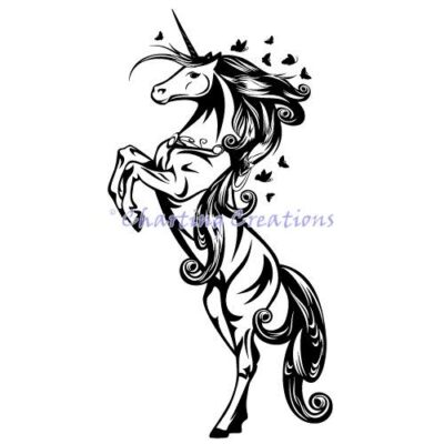 Rearing Unicorn Silhouette (Charting Creations)