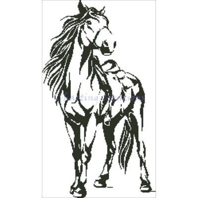 Saddled Horse Silhouette (Charting Creations)