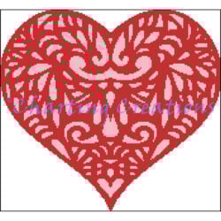 Silhouette Heart (Charting Creations)