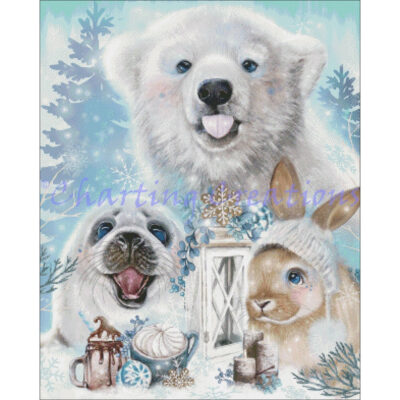 Snowflake Kisses Polar Bear and Friends (Sheena Pike Art And Illustration)