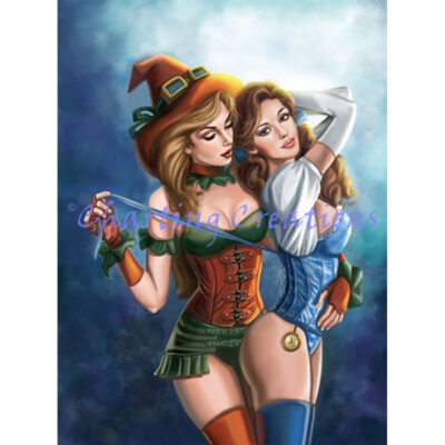 Steampunk Dorothy And Scarecrow (Sandra Chang-Adair)