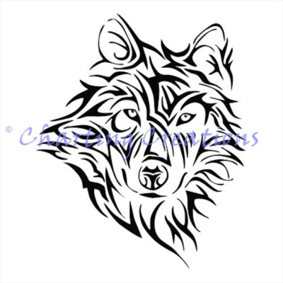 Tribal Wolf Silhouette (Charting Creations)