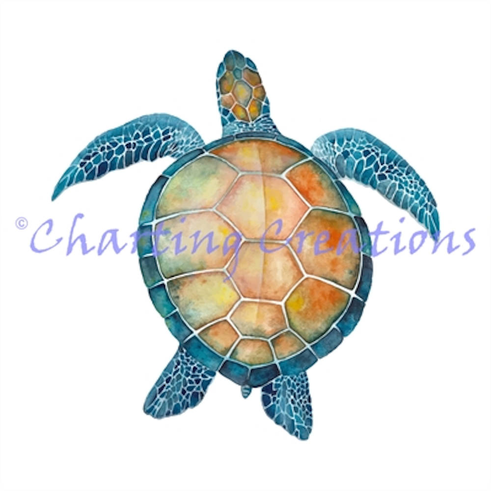 Watercolour Sea Turtle (Charting Creations)