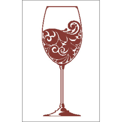 Wine Glass Silhouette (Charting Creations)
