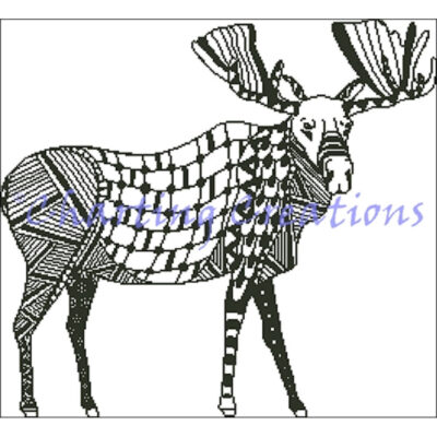 Zentangle Moose Silhouette (Charting Creations)
