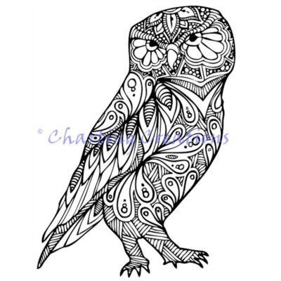 Zentangle Owl Silhouette (Charting Creations)