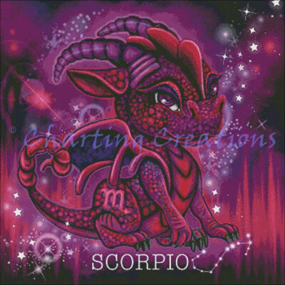 Zodiac Lil Dragonz Scorpio (Sheena Pike Art And Illustration)