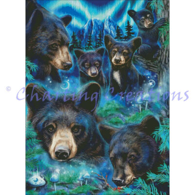 Day Dream Moonlit Black Bears (Sheena Pike)