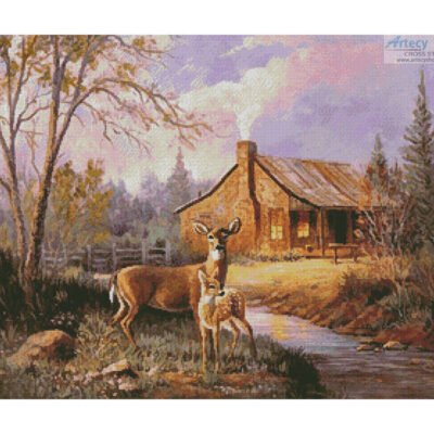 Deer Near the Cabin
