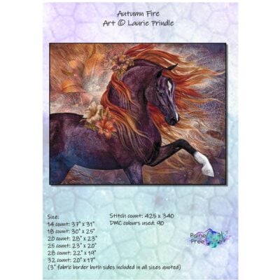 Autumn Fire (Laurie Prindle/PFC) - 25 count EC ready-to-ship kit (PDF+Printed Chart included)