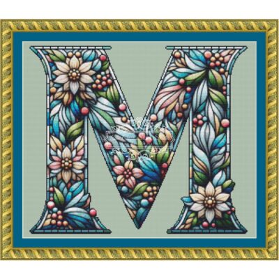 Floral Alphabet M (SNIPPET) (Anna Baldina)