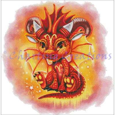Zodiac Lil Dragonz Aries - no background (Sheena Pike Art And Illustration)