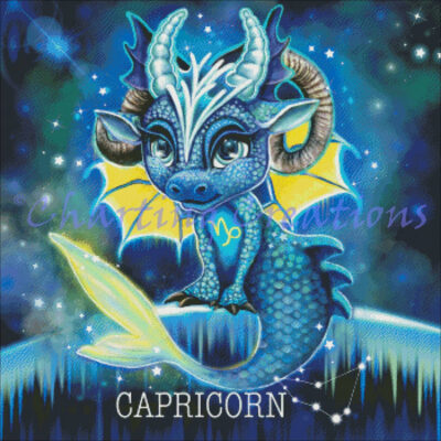 Zodiac Lil Dragonz Capricorn (Sheena Pike Art And Illustration)