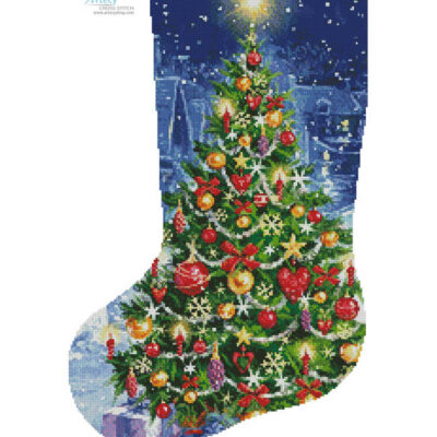 Christmas Tree Stocking (Left) (Interlitho)