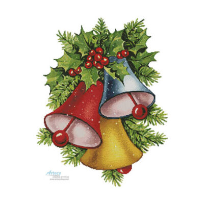 Colourful Christmas Bells (antique print)