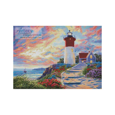 Colourful Lighthouse at Sunset (Lucie Bilodeau/ Art Licensing Int'l)