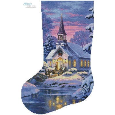 Country Church Stocking (Left) (Corbert Gauthier)