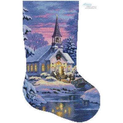 Country Church Stocking (Right) (Corbert Gauthier)