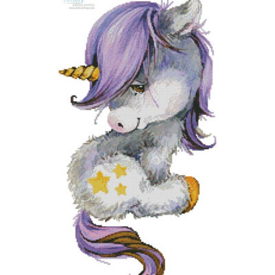 Cute Purple Unicorn (Lena Faenkova)