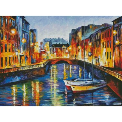 Evening River St Petersburg (Large) (Leonid Afremov)