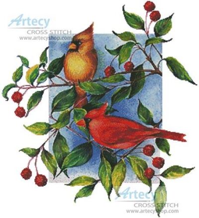 Colourful Cardinals (Janet Mandel and Cypress Fine Art Licensing)