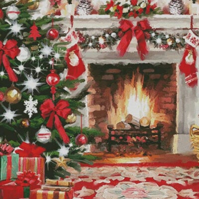 Christmas Hearth Square (Large) (The Macneil Studio)