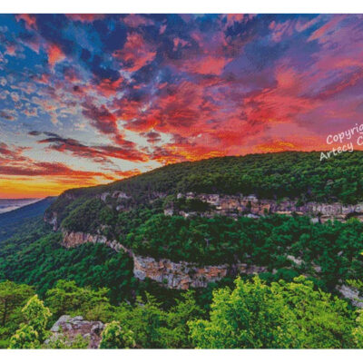 Cloudland Canyon Sunrise (Large) (Andy Crawford)