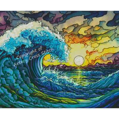 Colourful Ocean (Large) (T Clarke using Midjourney AI)