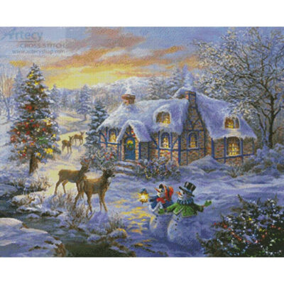 Cottage at Christmas (Nicky Boehme/ Art Licensing Int'l)