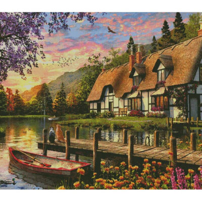 Cottage Evening Sunset (Large) (Dominic Davison)
