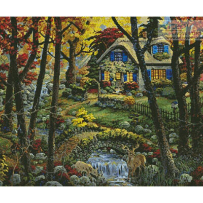 Cottage in a Forest (Joseph Burgess)