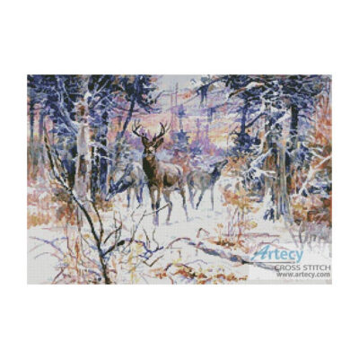 Deer in a Snowy Forest (www.the-athenaeum.org)