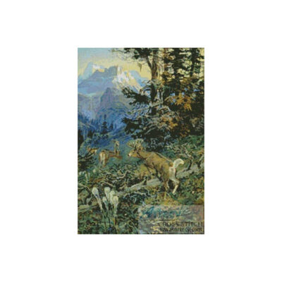 Deer in Forest 2 (Charles M Russell)