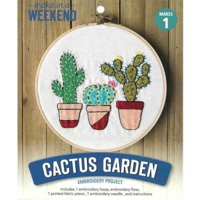 Leisure Arts Embroidery Kit 6" Cactus Garden