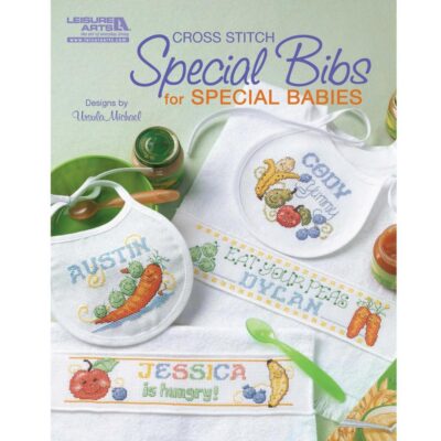Leisure Arts Patterns Cross Stitch Special Bibs For Special Babies Book